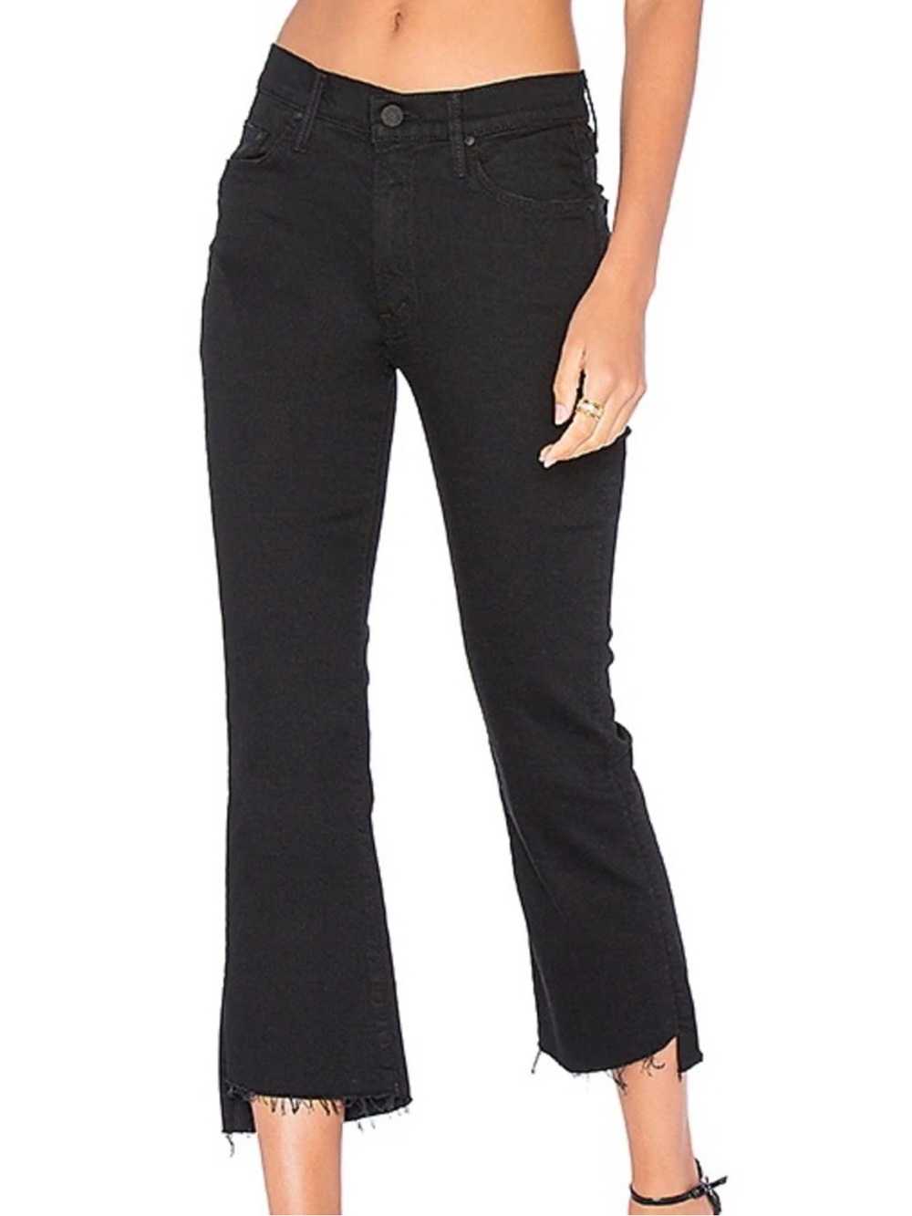 Mother The Insider Crop Step Fray Jeans in Not Guilty